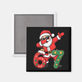 Aimant Drôle Six Sept 6 7 Meme Santa Dab Noël Dabbi (Recto/Verso)