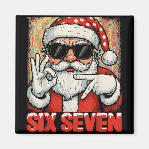 Aimant Drôle Six Sept Meme Noël Cool Santa Citation 6