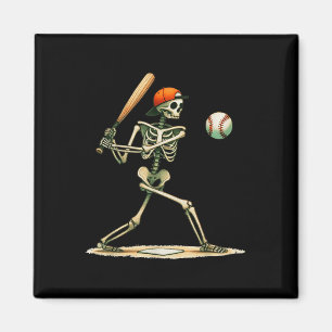 Aimant Drôle Skeleton Battant Baseball Halloween garçons
