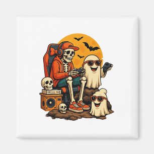 Aimant Drôle Skeleton jeu vidéo Halloween jeu Gamer B
