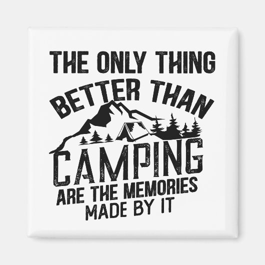 Aimant Drôle slogan de camping été citations (Devant)