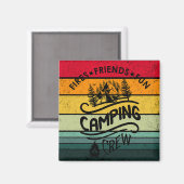 Aimant Drôle slogan de l'équipe de camping fun camper ami (Recto/Verso)