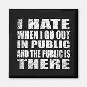 Aimant Drôle slogan sarcastique humour adulte introverti (Devant)