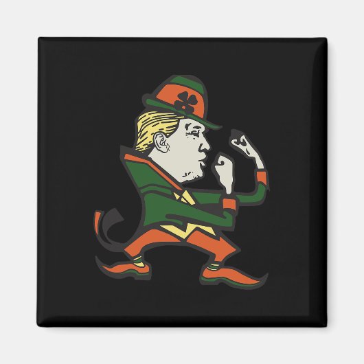 Aimant Drôle St. Paddy's de Trump Joyeuse St Patrick's Da (Devant)