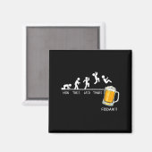 Aimant Drôle Stickman Sautant Bière Jours De La Semaine V (Recto/Verso)
