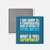 Aimant Drôle Superwer. Conversation de citations de films (Recto/Verso)