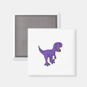 Aimant Drôle, T-Rex Dinosaure Violet (Recto/Verso)