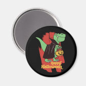 Aimant Drôle T Rex Vampire Trick Ou Treat Happy Halloween (Recto/Verso)