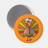 Aimant Drôle Thanksgiving Turquie (Recto/Verso)