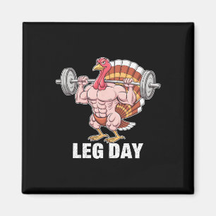 Aimant Drôle Thanksgiving Turquie Jour de la Jambe Motiva