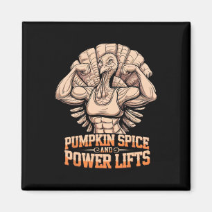 Aimant Drôle Thanksgiving Turquie Powerlifting Gym entraî