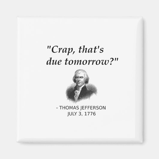 Aimant Drôle Thomas Jefferson Histoire Usa Enseignant Élè (Devant)