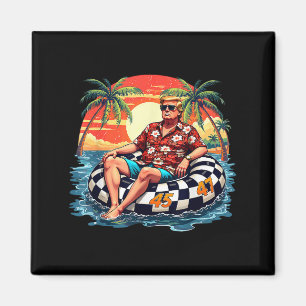 Aimant Drôle Trump été 2025 Plage Tropical Funny Trump
