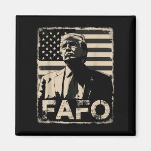 Aimant Drôle Trump Fafo Drapeau rétro américain