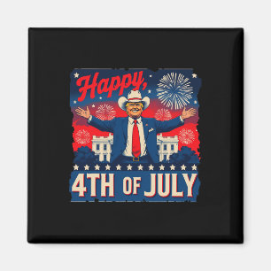 Aimant Drôle Trump Joyeux 4 Juillet