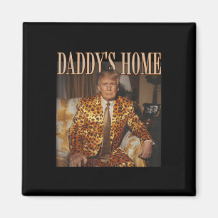 Aimant Drôle Trump Leopard Daddys Home, Trump 2024