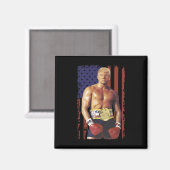 Aimant Drôle Trump Rocky Boxer Meme Boxer Us Flag Patrio (Recto/Verso)