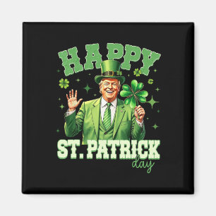 Aimant Drôle Trump St Patrick's Day Chanceux Shamrock Ire