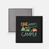 Aimant Drôle Un Joyeux Camper Vacances Été Correspondant (Recto/Verso)