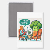 Aimant Drôle Vegetable Therapy Cartoon (Recto/Verso)