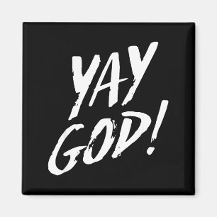 Aimant Drôle Yay Dieu Graphique Jésus Christianisme Relig