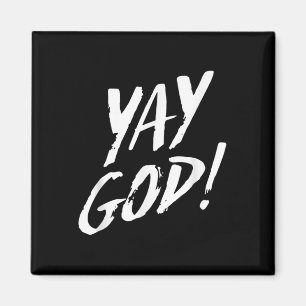 Aimant Drôle Yay Dieu Graphique Jésus Christianisme Relig
