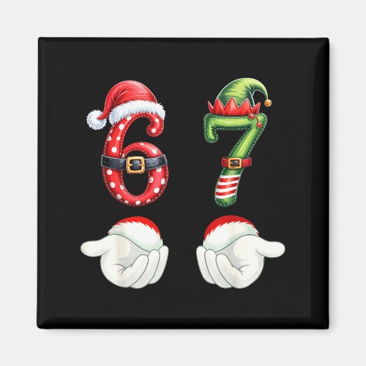 Aimant Drôles 67 Christmas Pullovers Six Seven Meme 6 7 E (Devant)