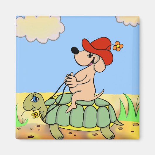 aimant "drôles d'animaux" tortue (Devant)