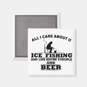 Aimant Drôles de citations sur la pêche sur glace (Recto/Verso)