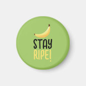 Aimant Drôles de faveurs de fête à la banane rétro éditab (Devant)
