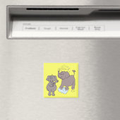 Aimant drôles d'éléphants "dessin" (In Situ (Lave-vaisselle))