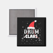 Aimant Drum Claus Santa Christmas Drummer Long Sleeve  (Recto/Verso)