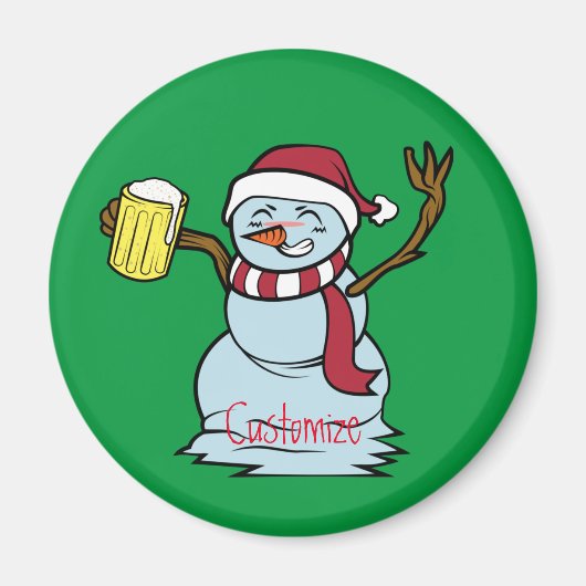 Aimant Drunk Snowman Thunder_cove (Devant)