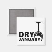 Aimant Dry january, pas d'alcool pendant un mois (Recto/Verso)