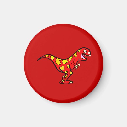 Aimant Dryptosaurus rouge (Devant)