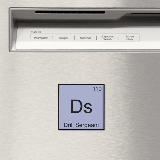 Aimant Ds - Sergent d'Exercice Chimie Élément Symbole Tee (In Situ (Lave-vaisselle))