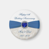 Aimant du 45e anniversaire du Mariage Damask (Devant)