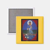 Aimant du Centre bouddhiste Zen Heron bleu (Recto/Verso)