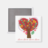 Aimant du coeur L'aimant personnalisé de Valentine (Recto/Verso)