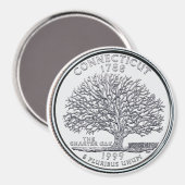 Aimant du Connecticut State Quarter 1999 (Recto/Verso)