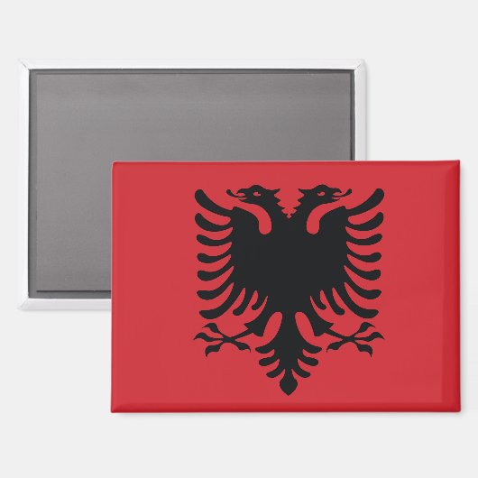 aimant du drapeau albanais (Recto/Verso)