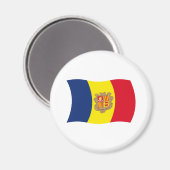 Aimant du drapeau d'Andorre (Recto/Verso)
