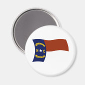 Aimant du drapeau de Caroline du Nord (Recto/Verso)