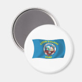 Aimant du drapeau de Coeur d'Alene (Recto/Verso)