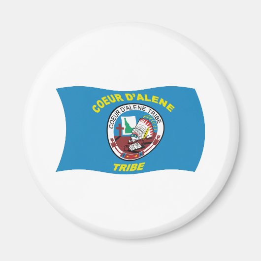 Aimant du drapeau de Coeur d'Alene (Devant)