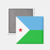 Aimant du drapeau de Djibouti (Recto/Verso)
