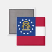 Aimant du drapeau de Géorgie (Recto/Verso)