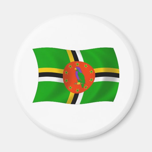Aimant du drapeau de la Dominique (Devant)