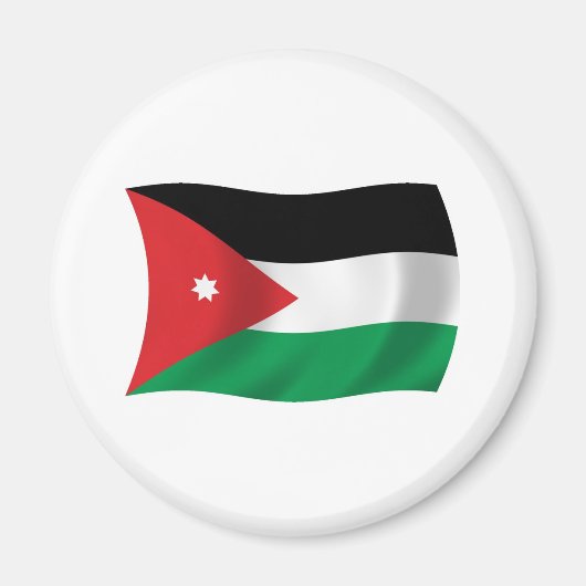 Aimant du drapeau de la Jordanie (Devant)