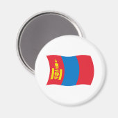 Aimant du drapeau de la Mongolie (Recto/Verso)